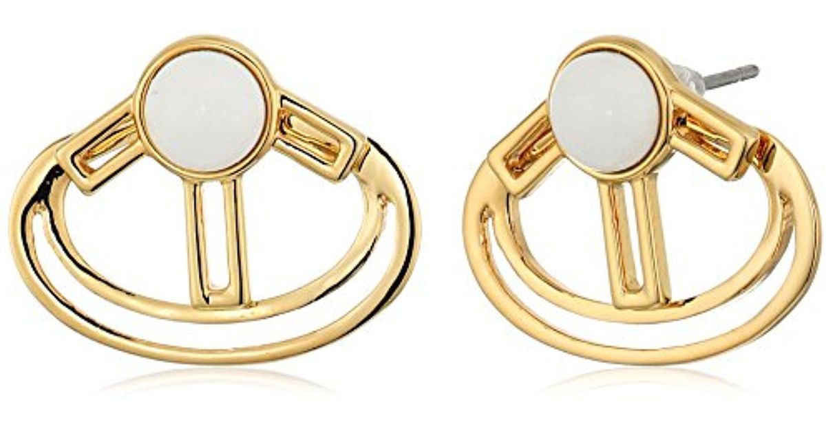Lyst Trina Turk 2 Part On Hop Earrings In Metallic
