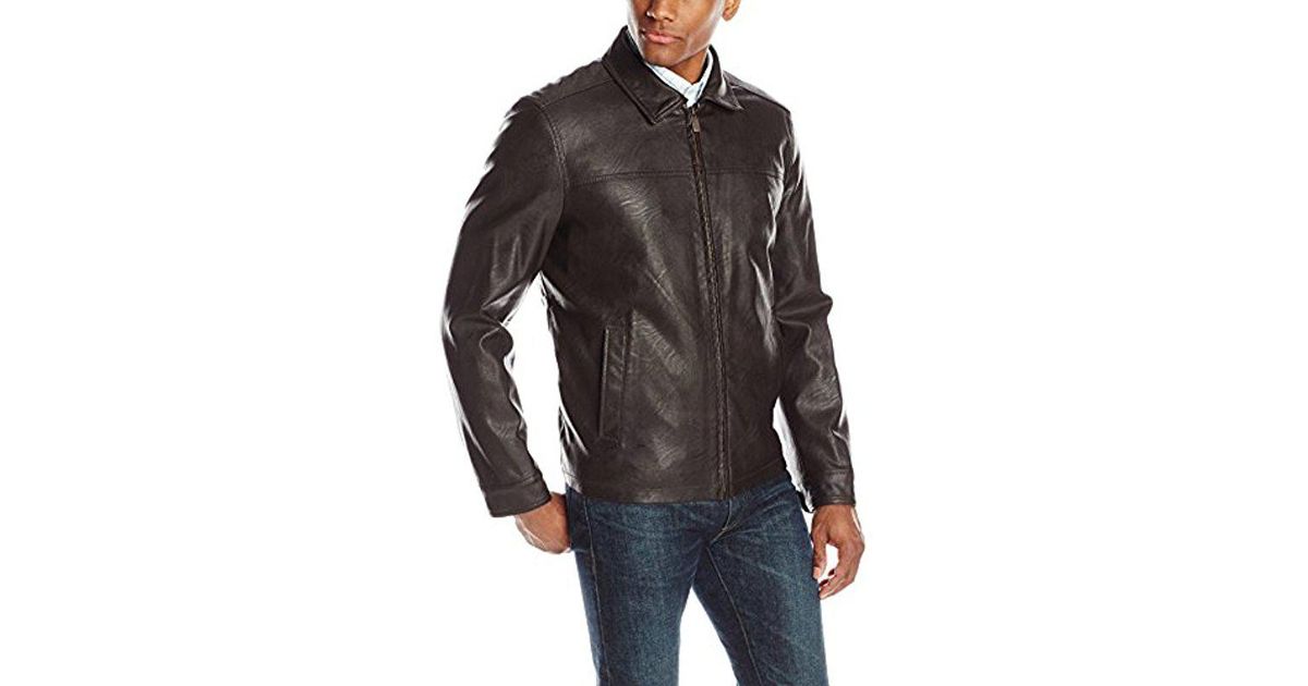 Lyst Dockers Faux Leather Lay Down Collar Zip Front Jacket In Lyst Dockers Faux Leather Lay Down Collar Zip Front Jacket In Brown For Men