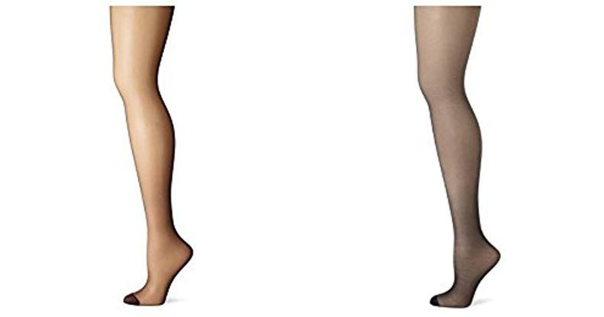 Lyst Hanes Control Top Reinforced Toe Silk Reflections Panty Hose in