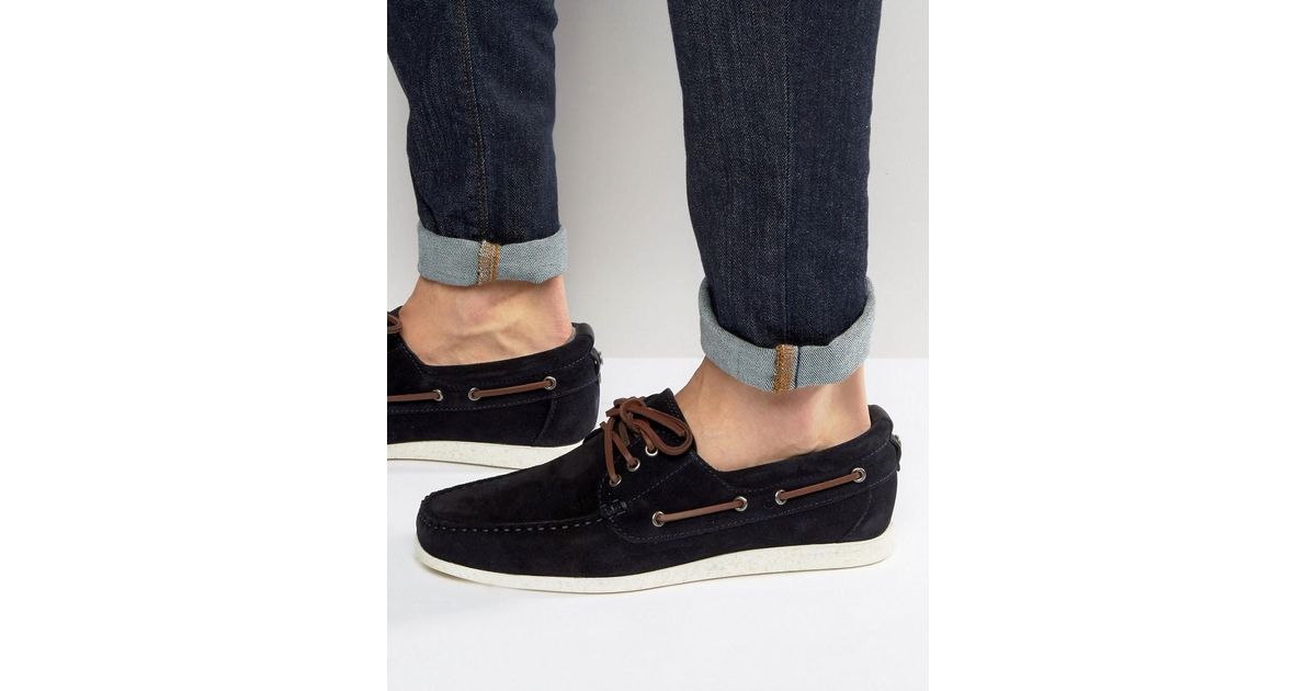 Lyst BOSS Orange By Hugo Boss Deck Suede Boat Shoes in