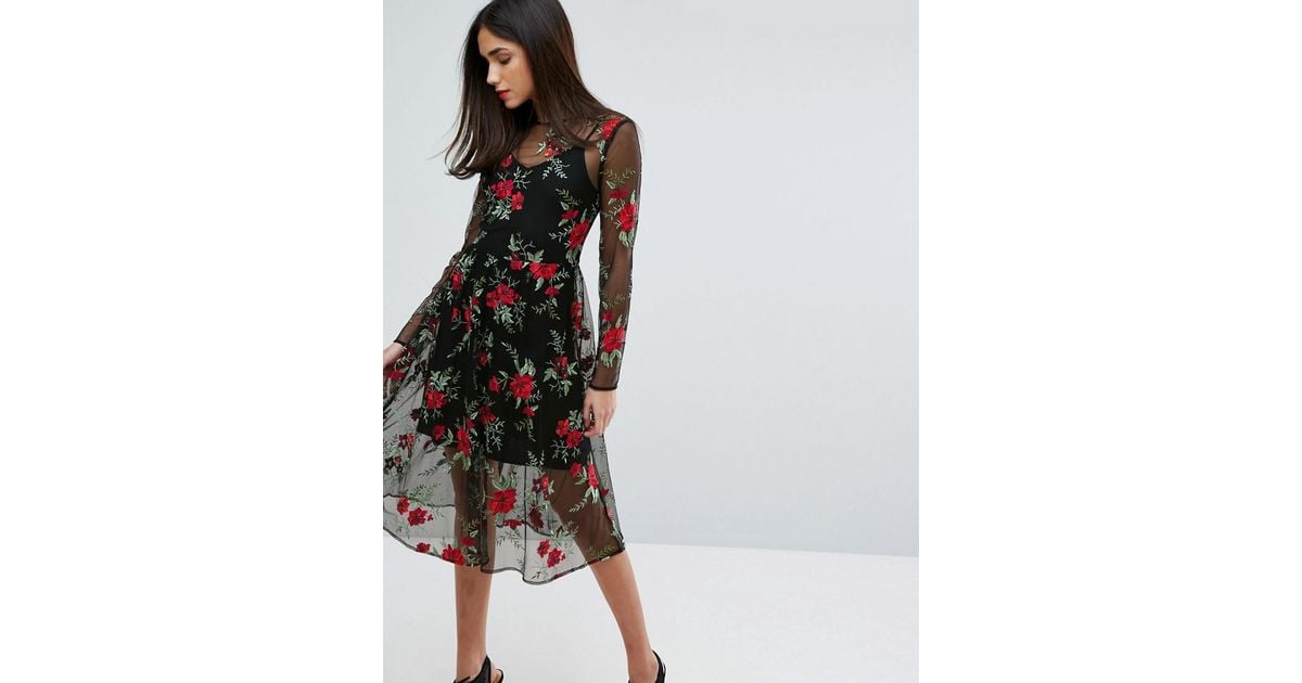 Floral Embroidered Dress
