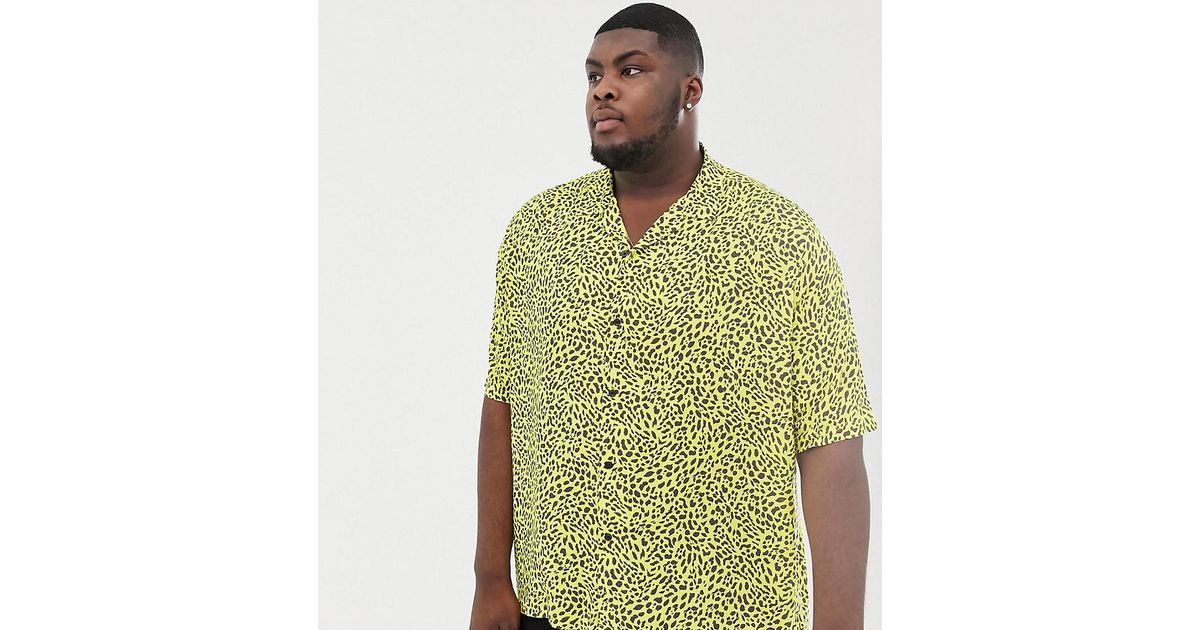 yellow leopard print top