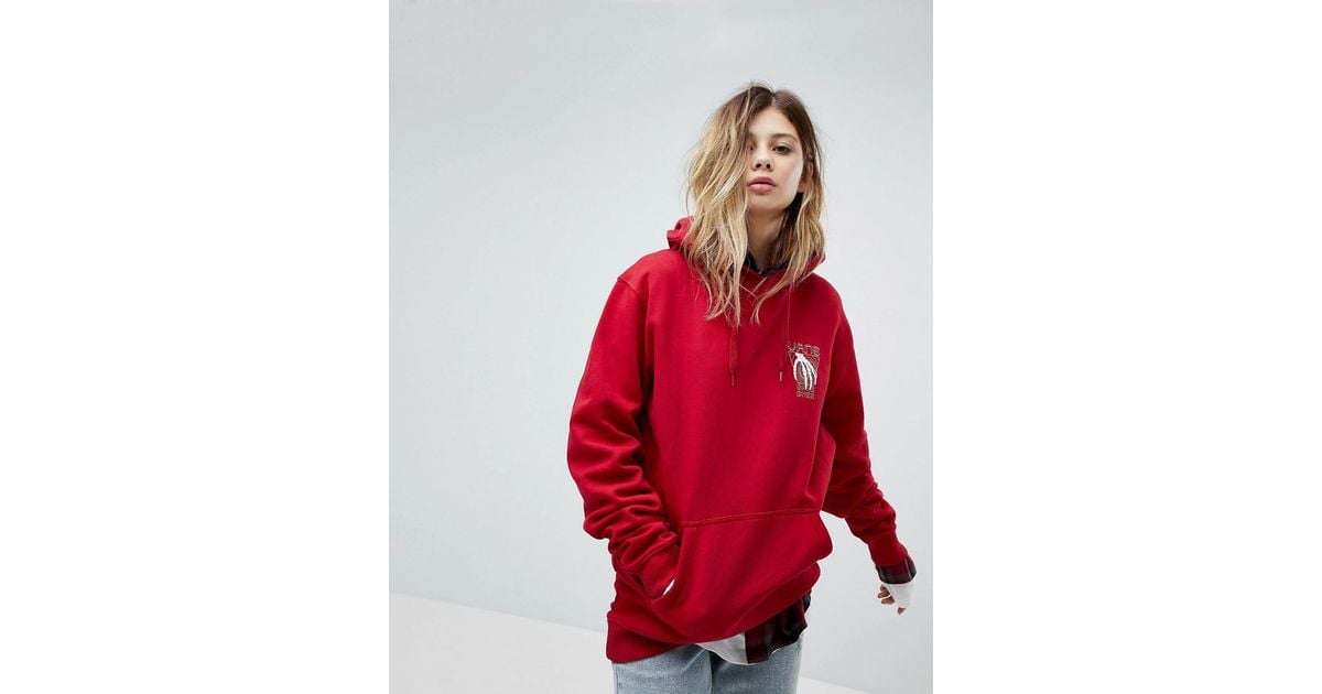 vans off the wall oversized hoodie in beige vans off the wall oversized hoodie in beige