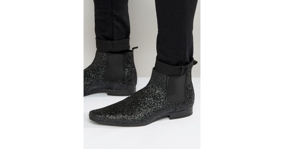 sparkly chelsea boots
