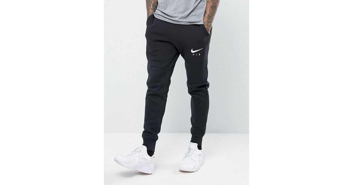 Nike Air Joggers In Tapered Fit In Black 832152 010 for men Nike Air Joggers In Tapered Fit In Black 832152 010 for men