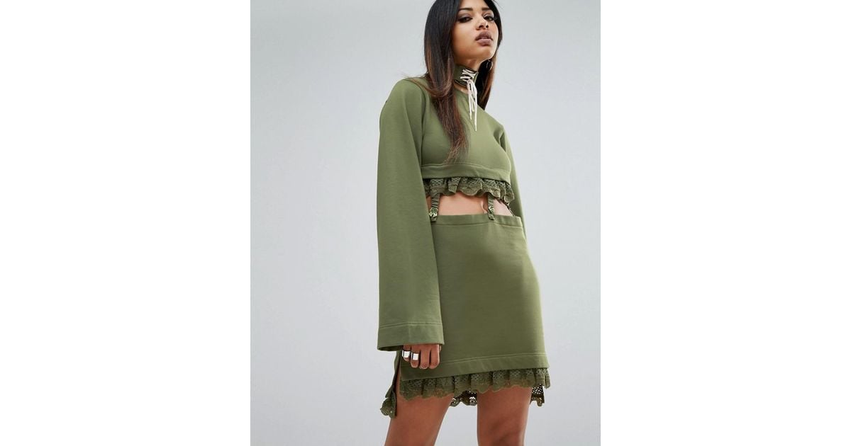 Green Porte Jarretelles Manches Kimono À Robe Lyst Puma PkZiOTuX