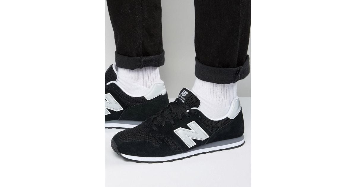 new balance 373 trainers in black