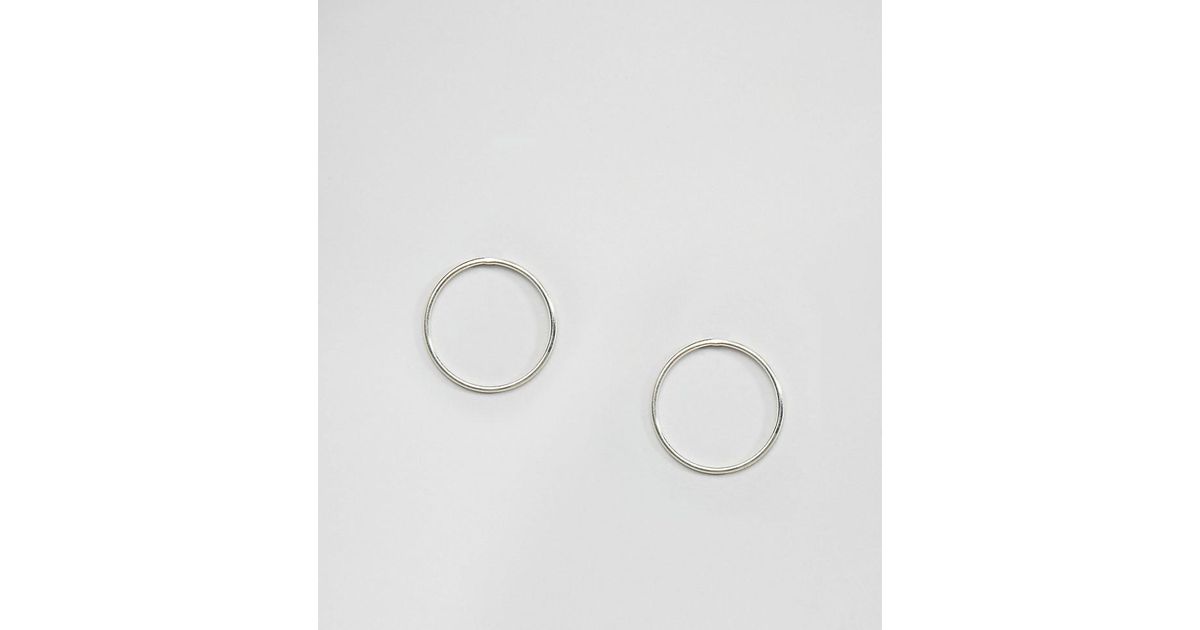 Lyst Kingsley Ryan Sterling Silver Open Circle Stud Earrings In Lyst Kingsley Ryan Sterling Silver Open Circle Stud Earrings In Metallic
