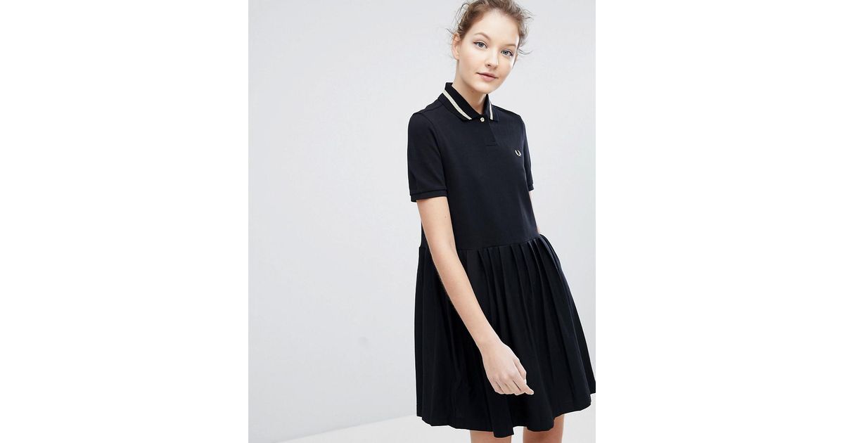 Pleated Polo Dress