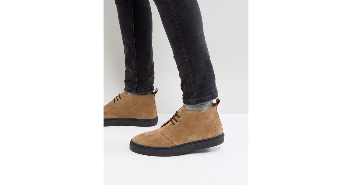 fred perry suede boots mens