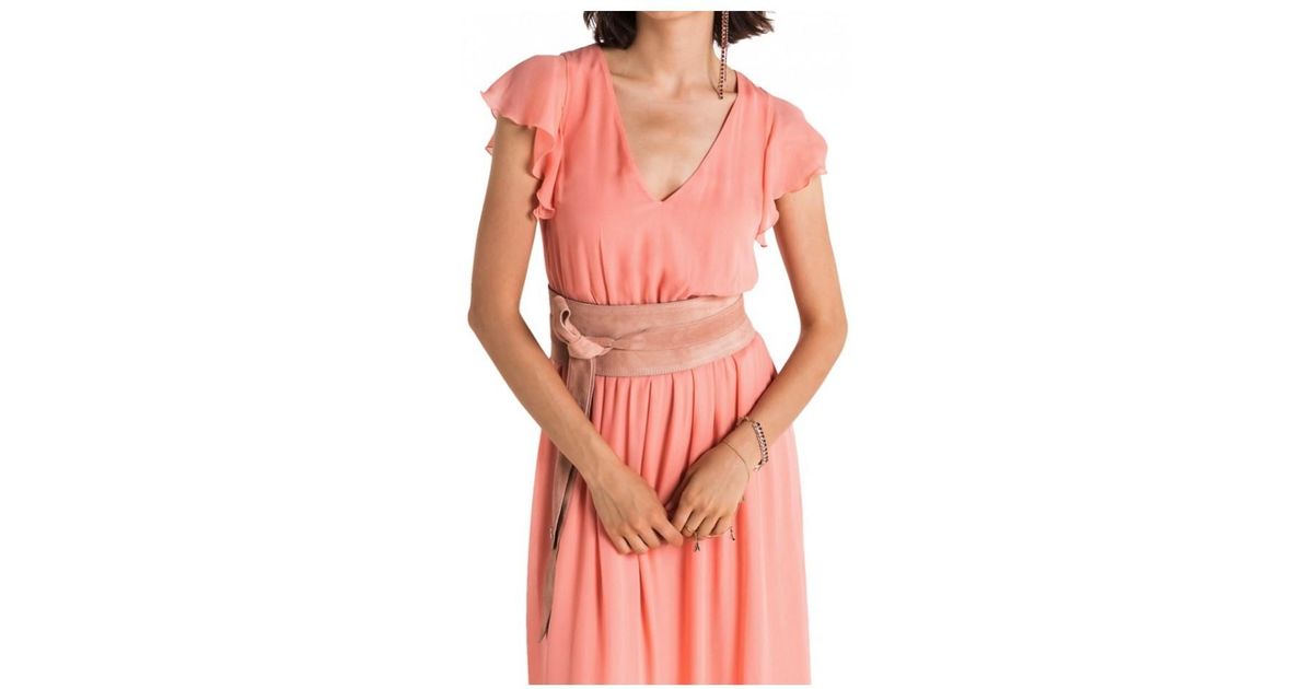 Patrizia Pepe Maxi Dress in Pink - Lyst