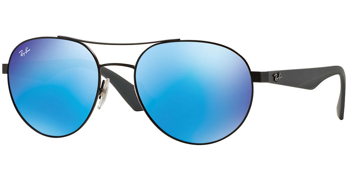 Shop by category Ray-Ban RB Aviator Flash Lenses reinvented the standards of the market with its unique teardrop shape and flash lens combination. Wear this Aviator style in a variety of colors such as brown mirror gold, green mirror silver, brown mirror pink and crystal green mirror, to ensure you never go unnoticed.