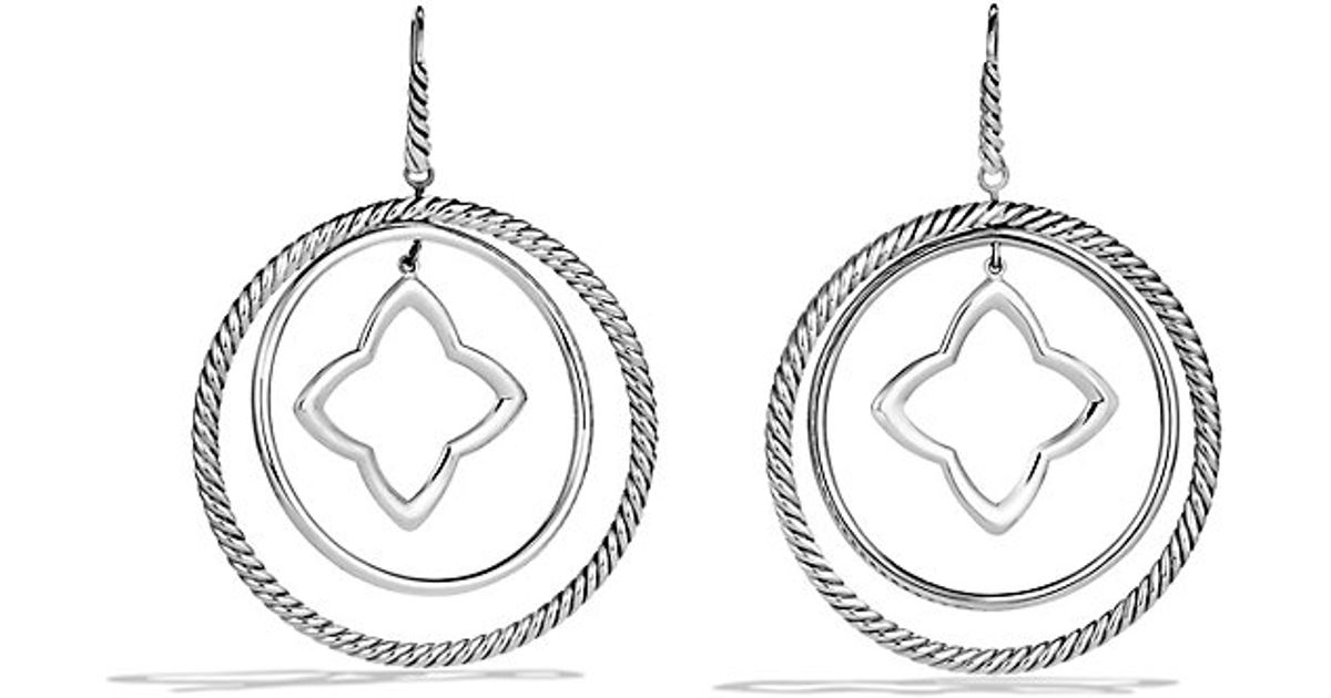 Lyst David Yurman Quatrefoil Dangle Earrings In Metallic