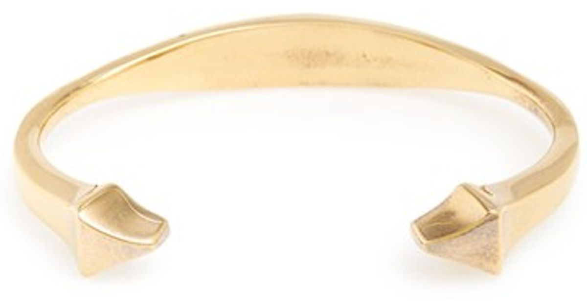 Lyst Alexander Mcqueen Anatomical Cuff Bracelet In Metallic For Men