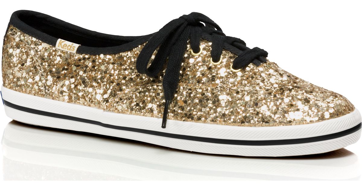 keds kate spade gold glitter