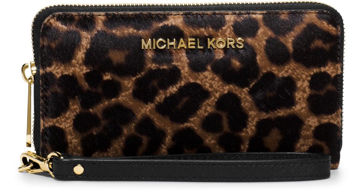 michael kors leopard wallet