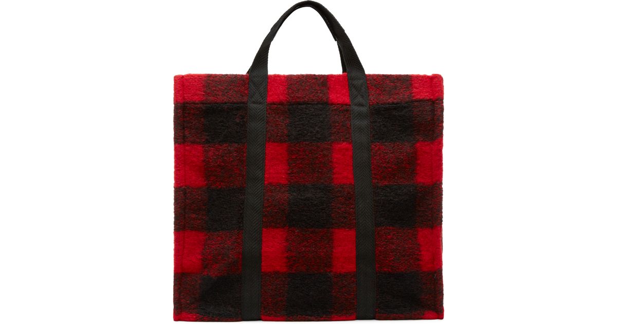 Lyst Étoile Isabel Marant Red Plaid Wool Rusty Tote In