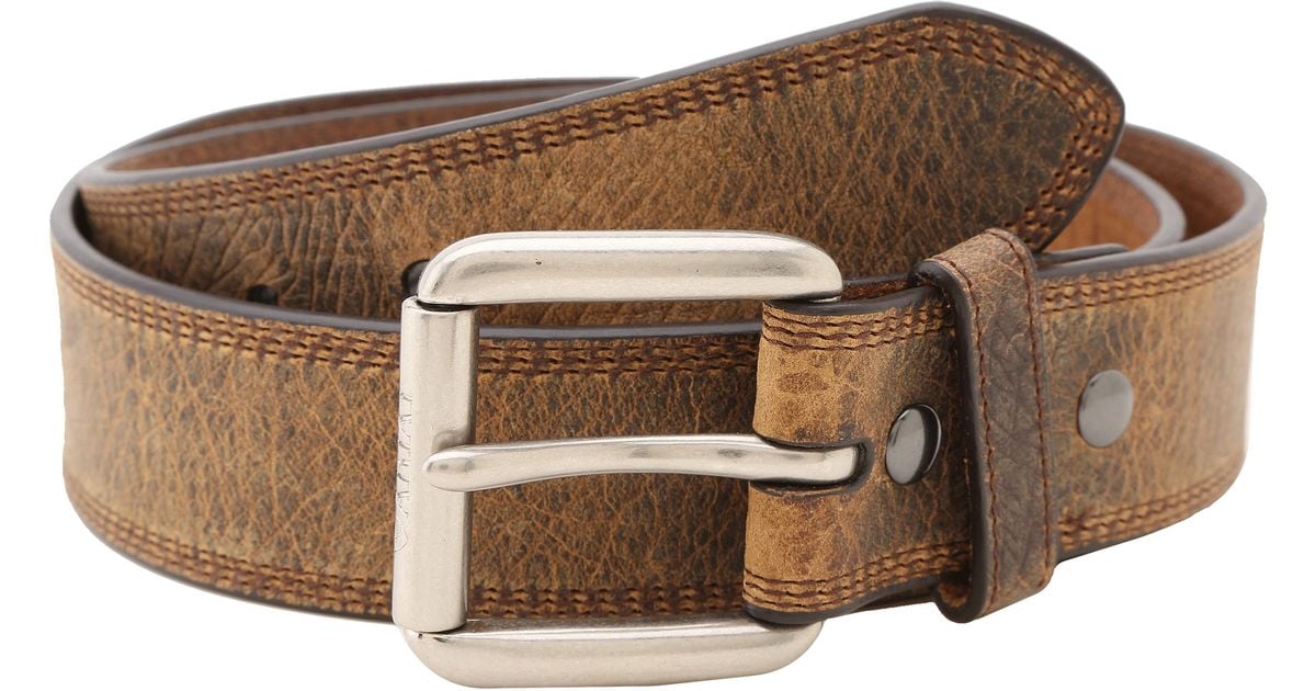 Ariat Work Belt in Brown for Men (Aged Bark Triple Stitch) | Lyst