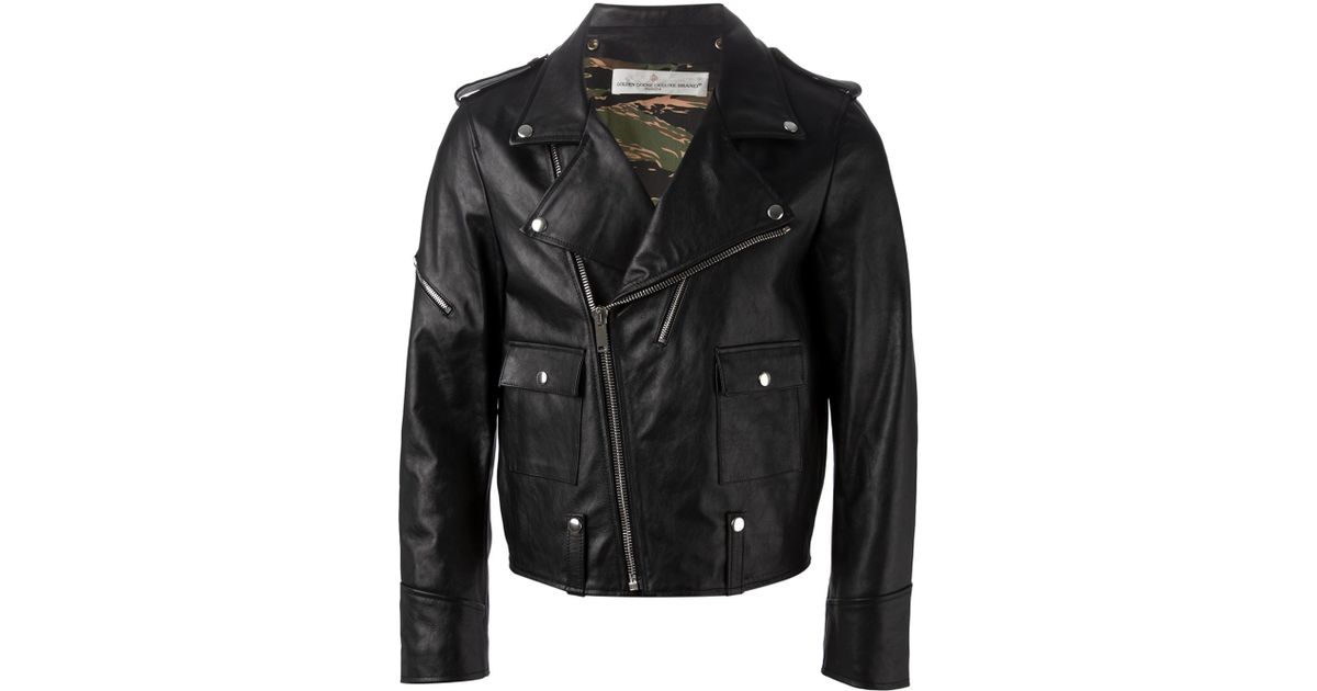 Lyst Golden Goose Deluxe Brand Classic Biker Jacket In Black For Men