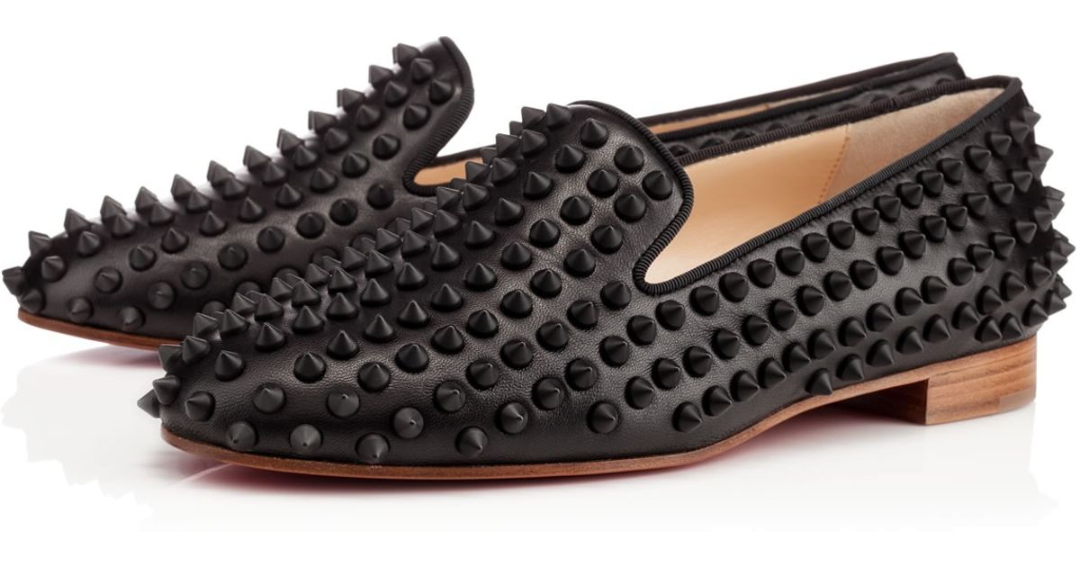 Christian louboutin Rolling Spikes in Black | Lyst