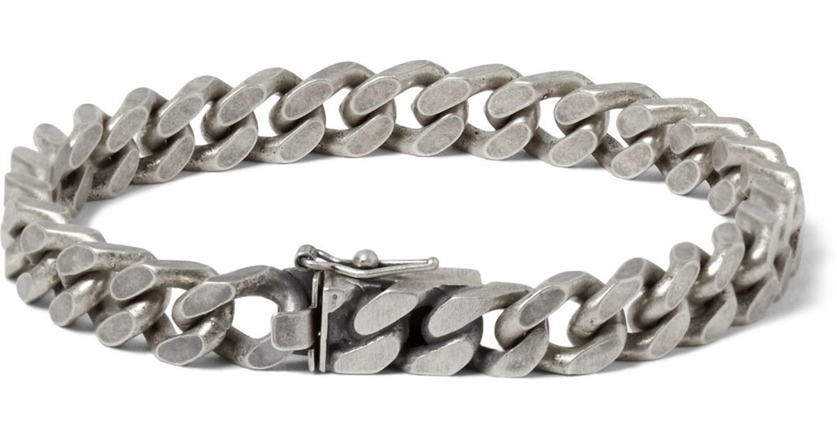 Lyst Saint Lau Burnished Sterling Silver Chain Bracelet In Lyst Saint Lau Burnished Sterling Silver Chain Bracelet In Metallic For Men