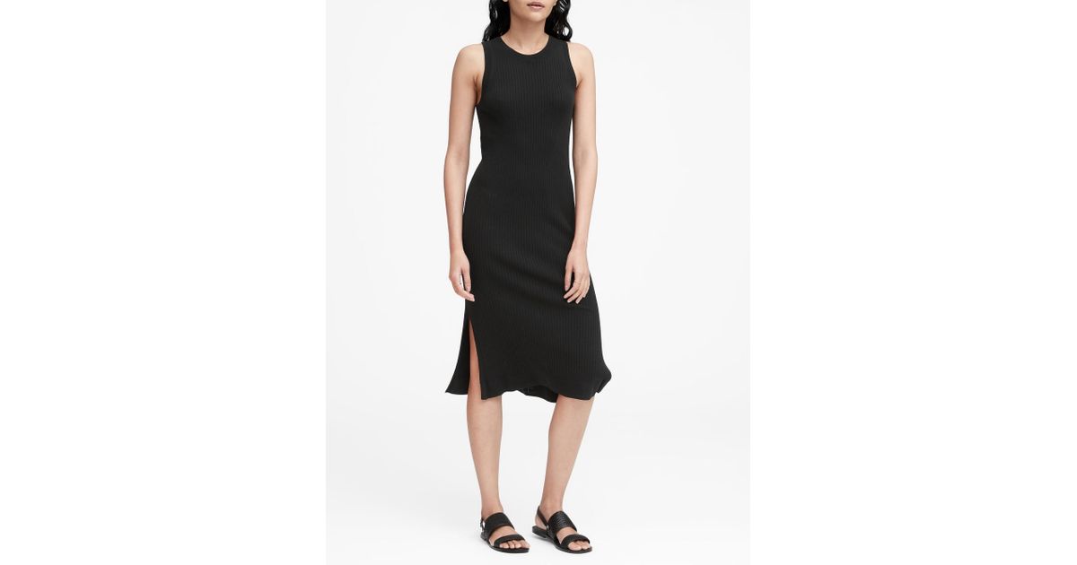 Banana Republic Synthetic Knit Dress in Black - Save 35% - Lyst