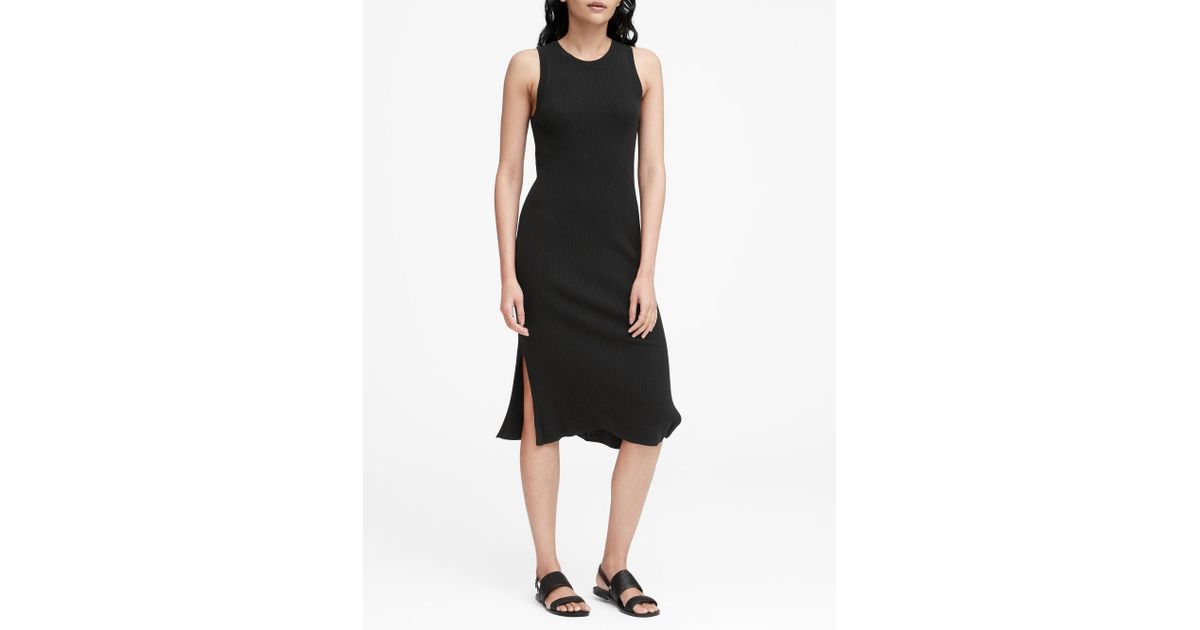 Banana Republic Synthetic Knit Dress in Black Save 35 Lyst