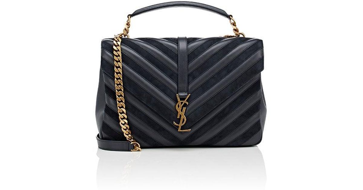 Lyst Saint Lau Monogram College Large Shoulder Bag In Blue