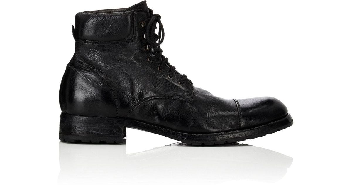 Harris Padded Leather Work Boots in Black for Men Lyst
