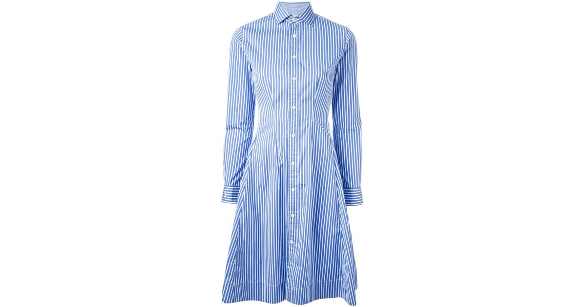 Lyst Polo Ralph Lauren Striped Shift Dress In Blue