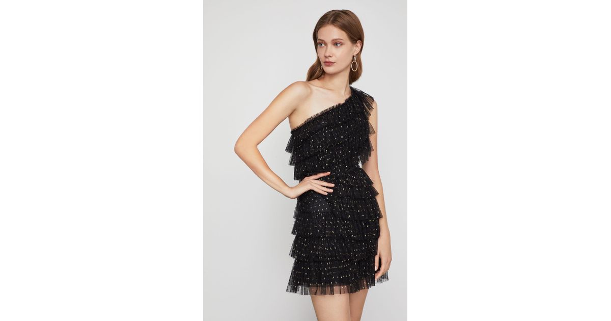 BCBGeneration One Shoulder Ruffle Dress