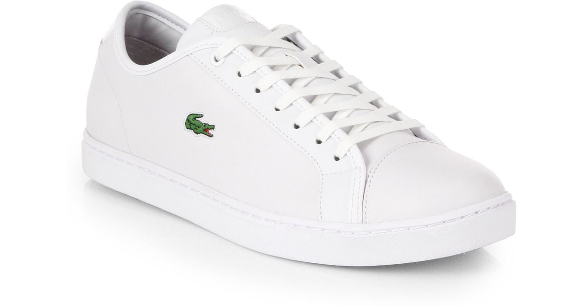 Lyst - Lacoste Leather Tennis Shoes in White for Men