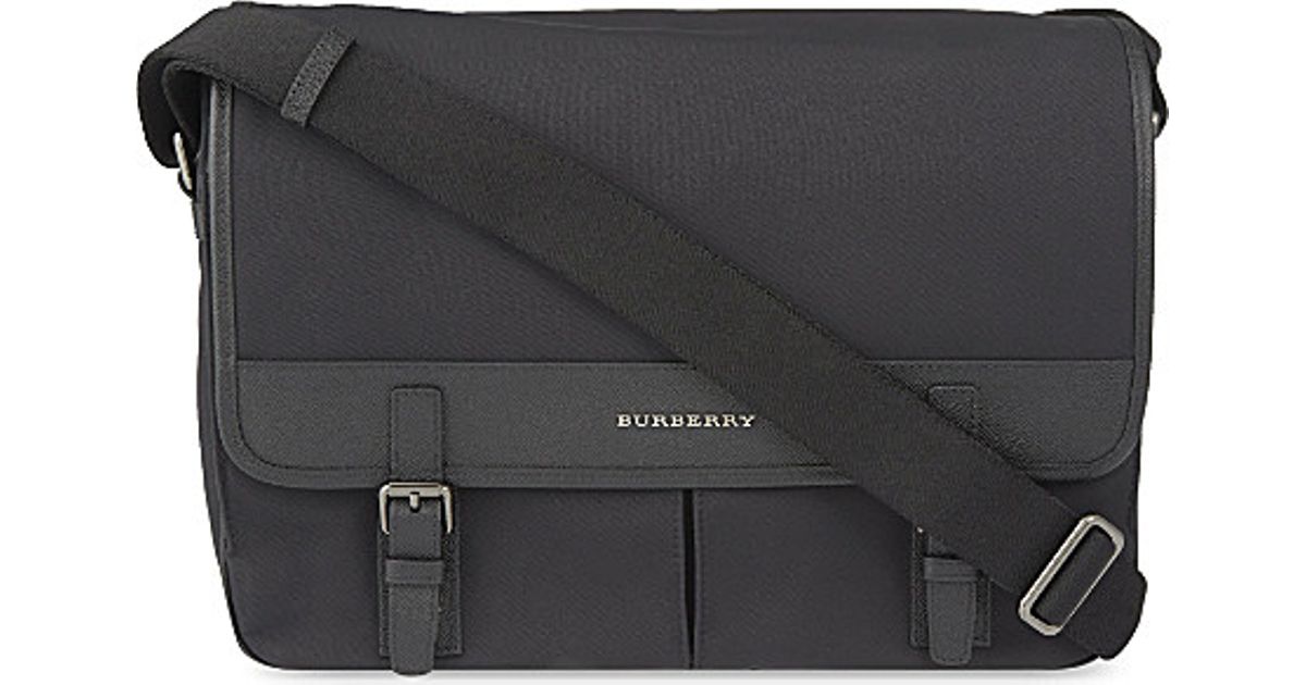 Lyst Burberry Fairbank Messenger Bag In Black For Men
