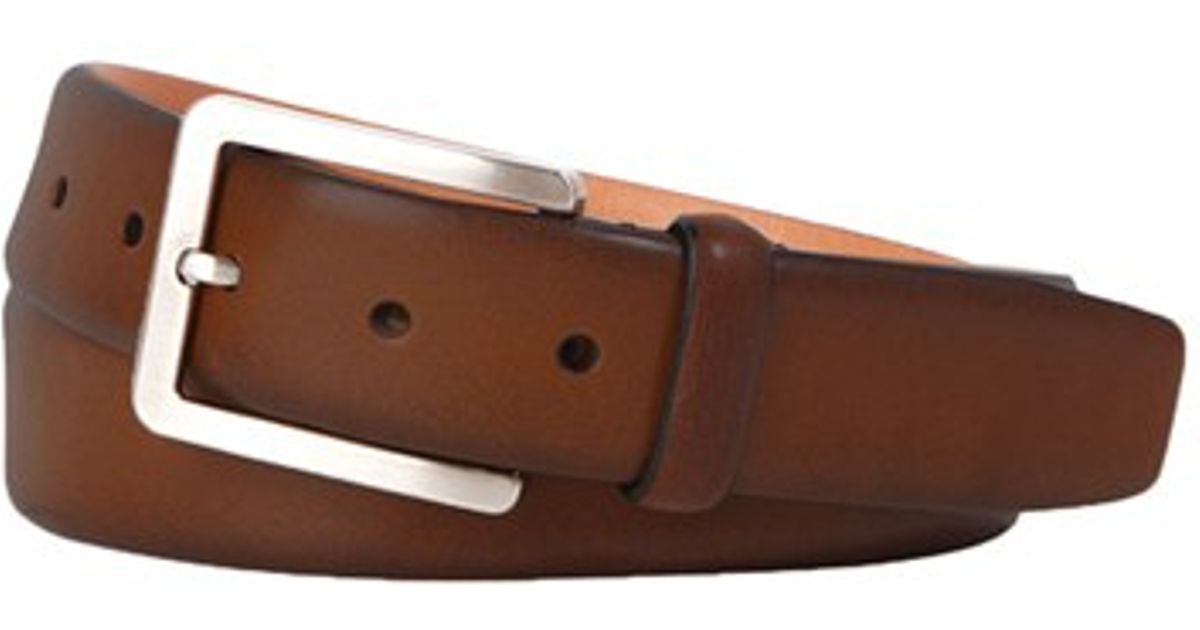 Trafalgar 'kane' Leather Belt in Brown for Men | Lyst