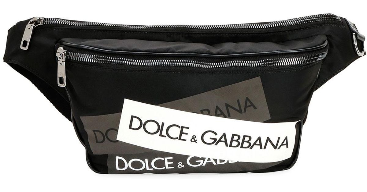 Dolce & Gabbana Men's Nylon Logo Belt Bag/fanny Pack in Black for Men ...