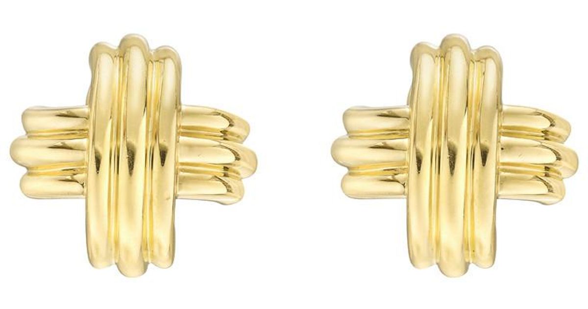 Lyst Tiffany Co Large 18k Yellow Gold Signature X Earrings In Lyst Tiffany Co Large 18k Yellow Gold Signature X Earrings In