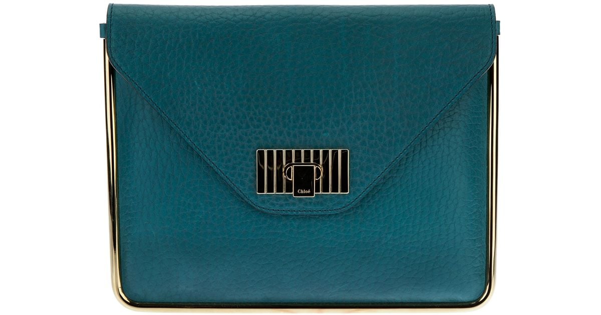 Chlo \u0026#39;Sally\u0026#39; Clutch in Green | Lyst  