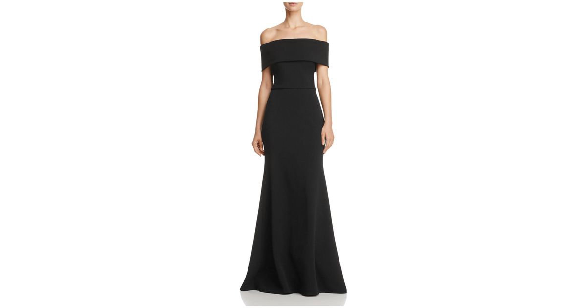 aqua one shoulder scuba gown