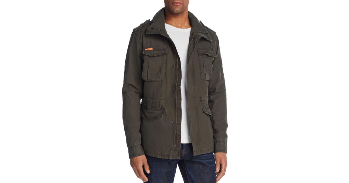 Superdry Classic Rookie Military Jacket in Black for Men Lyst
