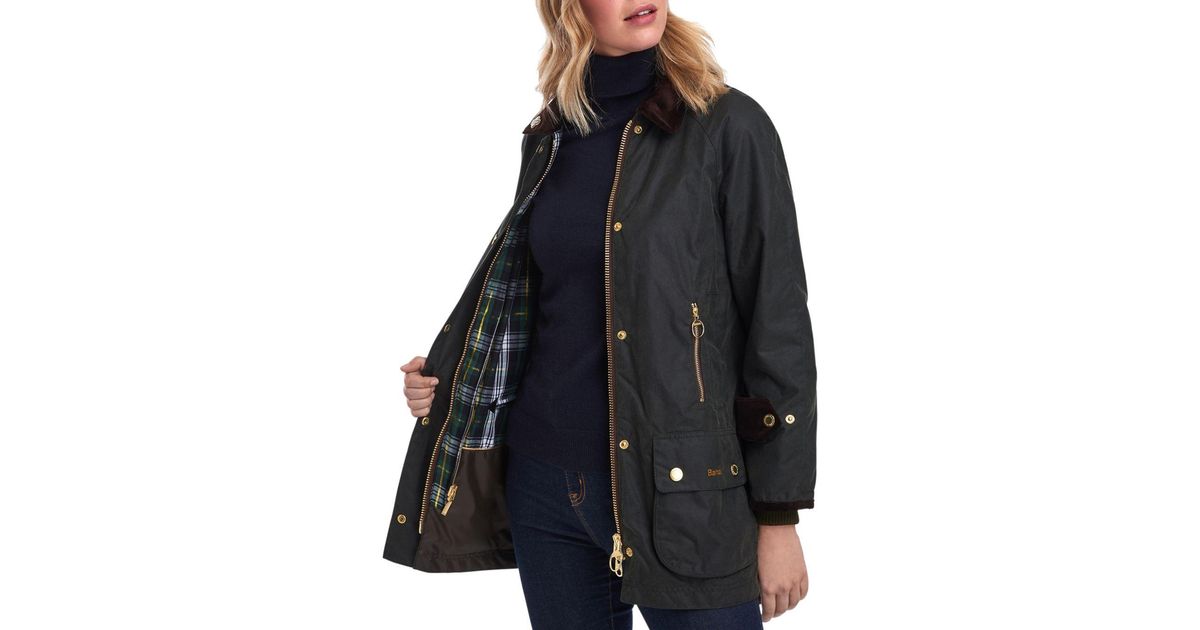 Barbour Icons Beaufort Waxed Cotton Rain Jacket in Black Lyst