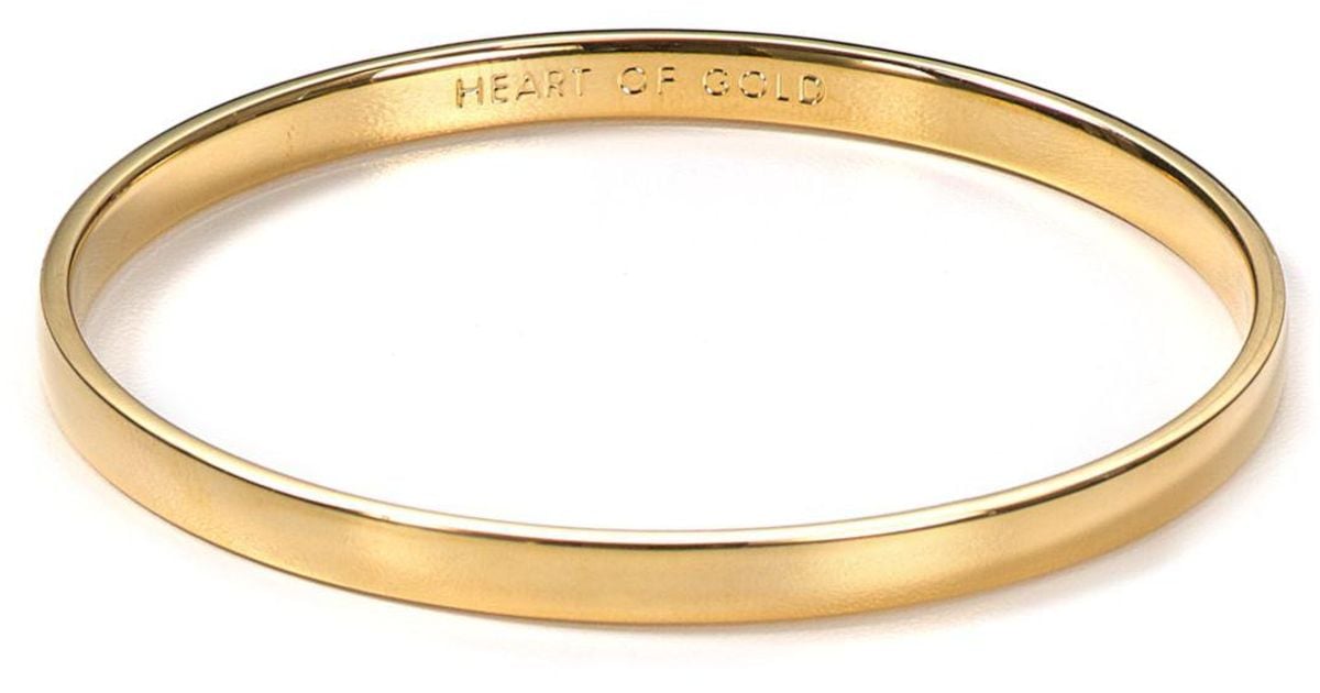 Lyst Kate Spade Idiom Heart Of Gold Bangle in Metallic