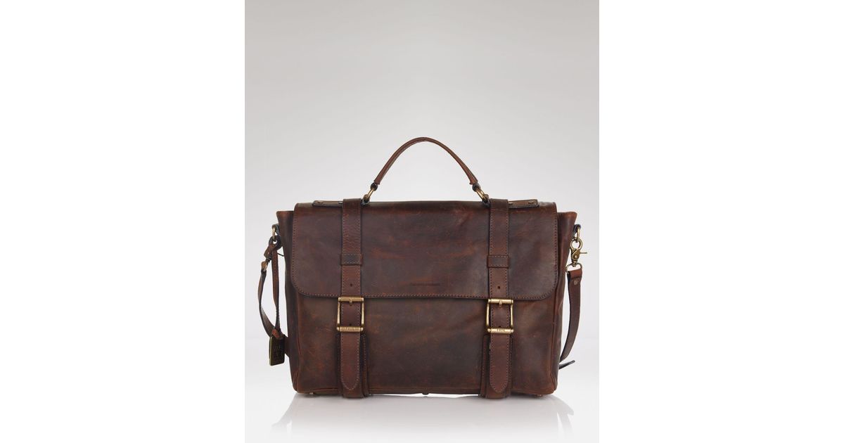 frye logan leather briefcase