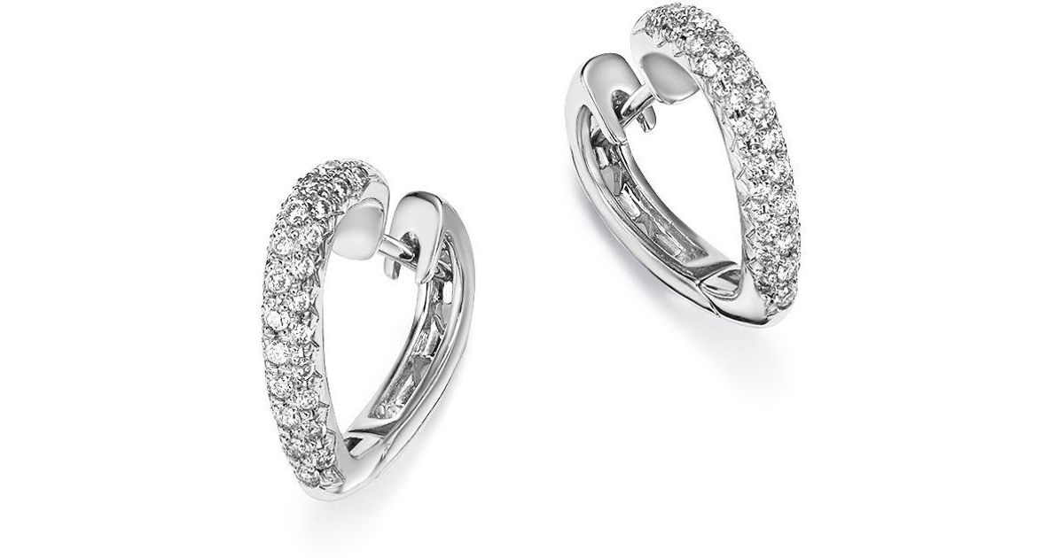 Lyst Bloomingdale S Diamond Heart Hoop Earrings In 14k White Gold Lyst Bloomingdale S Diamond Heart Hoop Earrings In 14k White Gold 30 Ct T W