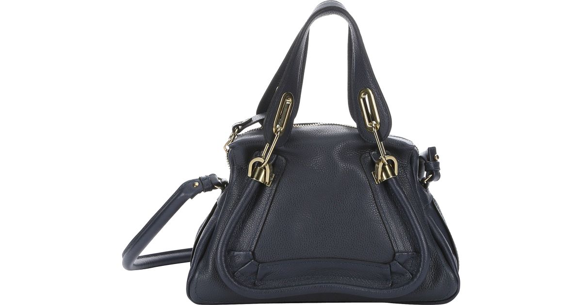 see by chloe bag sale - Chlo Navy Calfskin Small \u0026#39;paraty\u0026#39; Convertible Top Handle Bag in ...