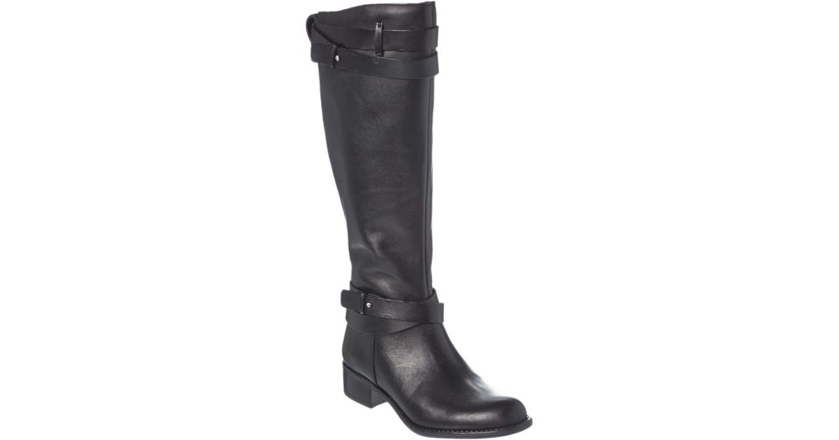 Franco sarto Canary Leather Boot in Black | Lyst