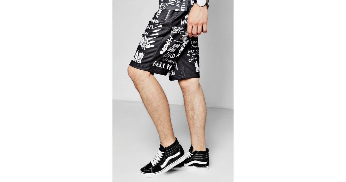 boohoo graffiti joggers