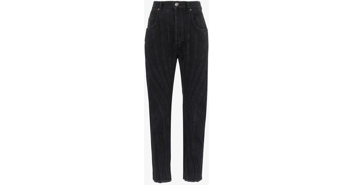 mugler black jeans