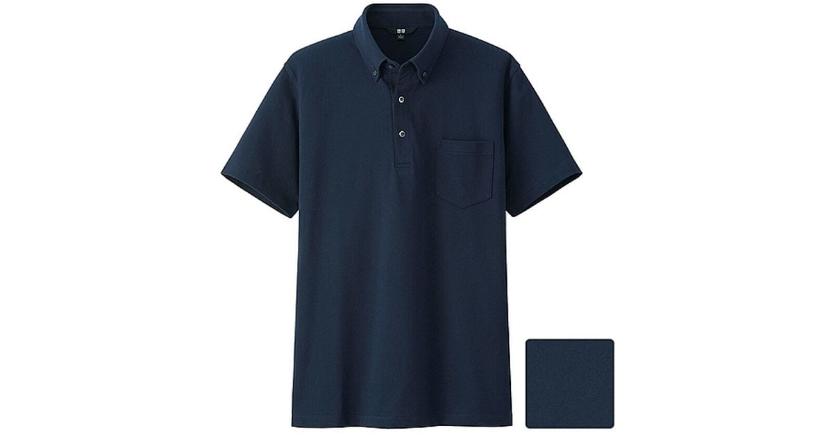  Uniqlo  Men Dry Shirt Collar Polo  Shirt button  down  in 