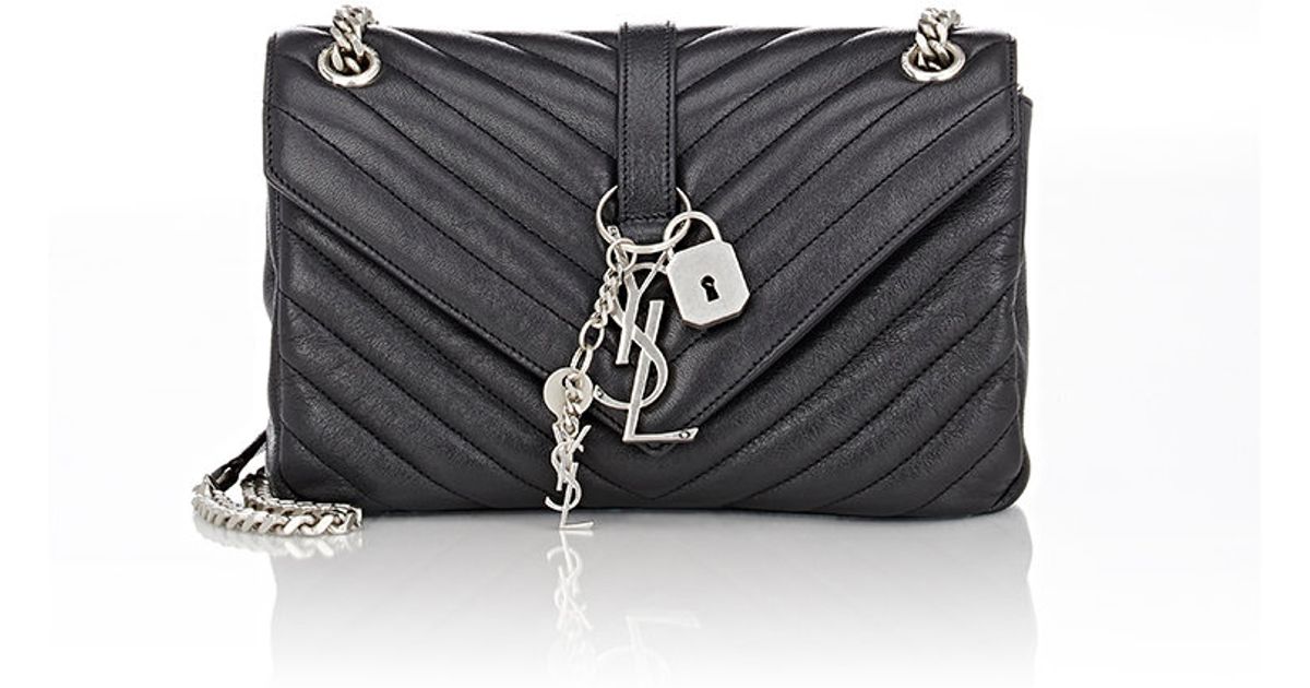 Saint Lau Black Punk Monogram Medium Shoulder Bag
