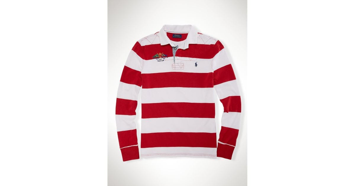 white and red striped polo shirt new ralph lauren trainers
